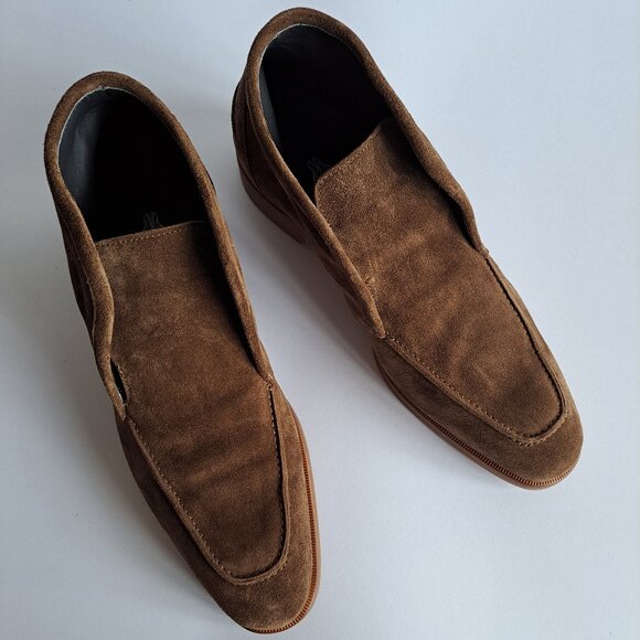 NEW Di Bianco Fidenza Men's Brown Suede Slip On Ankle Boots Shoes - Picture 14 of 16